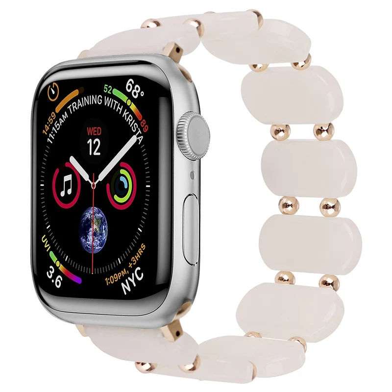 Apple Watch 49mm / 45mm / 44mm / 42mm Elastic Resin Watch Band - Transparent Pink