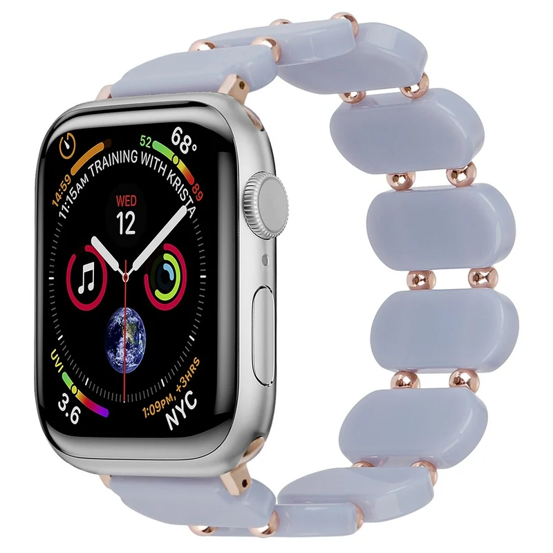 Apple Watch 49mm / 45mm / 44mm / 42mm Elastic Resin Watch Band - Transparent Pink