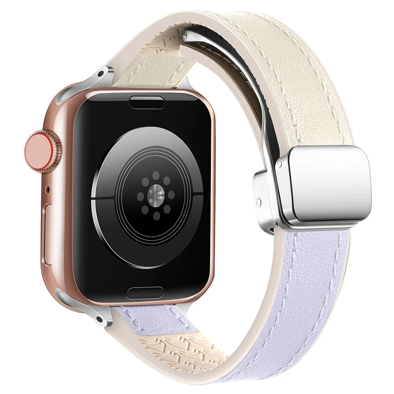 Apple Watch Series 41mm / 40mm / 38mm Silicone+PU Watch Band