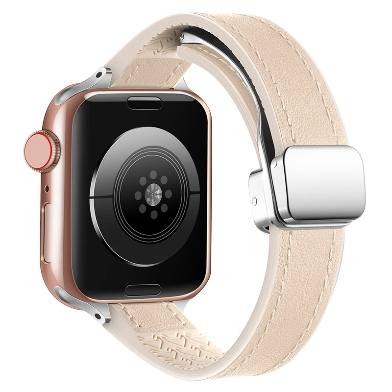Apple Watch Series 41mm / 40mm / 38mm Silicone+PU Watch Band