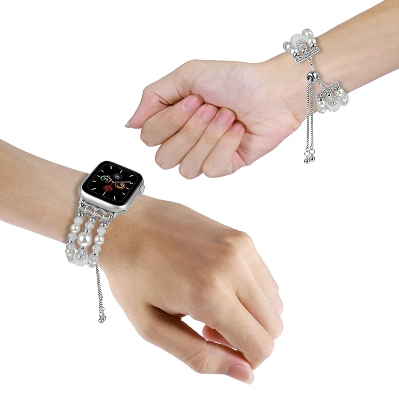 Apple Watch Series 41mm / 40mm / 38mm Watch Strap Adjustable Beads Wristband
