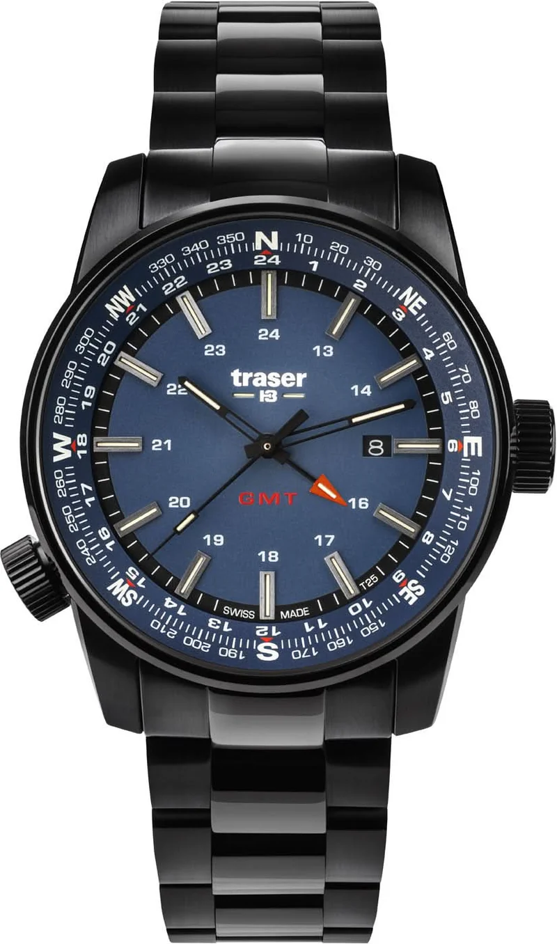 Traser P68 Pathfinder GMT 109524 Herrenuhr • Trigalight • Swiss Made