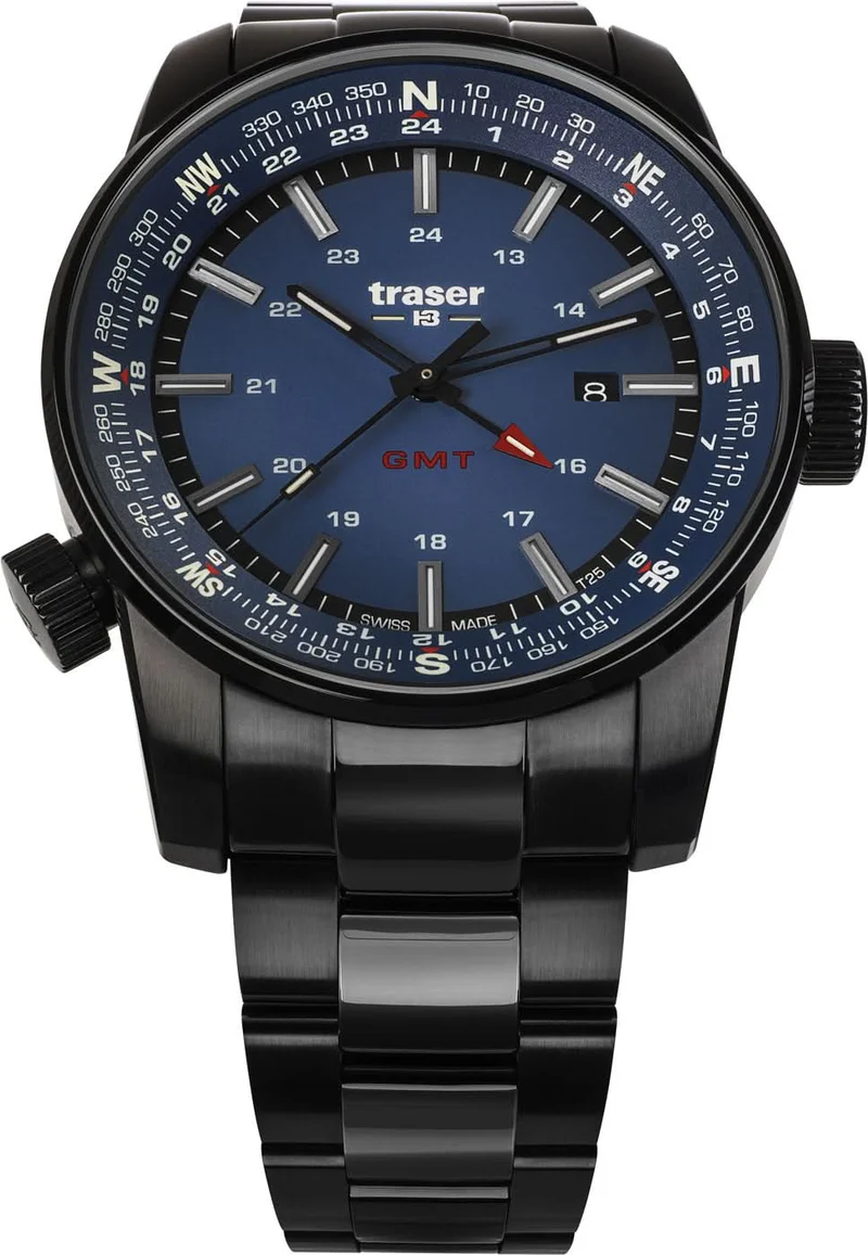 Traser P68 Pathfinder GMT 109524 Herrenuhr • Trigalight • Swiss Made