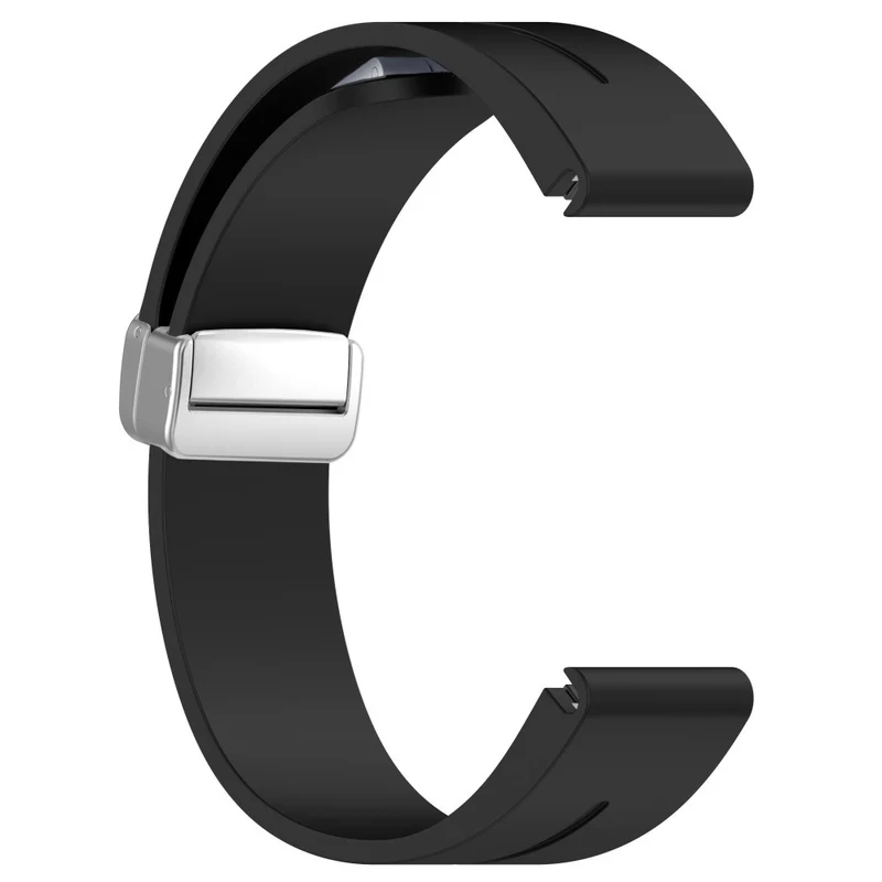 Huawei Watch GT 4 46mm / Samsung Galaxy Watch3 45mm / Garmin Venu 3 22mm Silicone Watch Strap Magnetic Silver Buckle Band