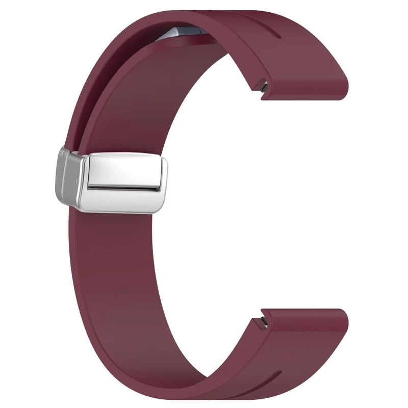 Huawei Watch GT 4 46mm / Samsung Galaxy Watch3 45mm / Garmin Venu 3 22mm Silicone Watch Strap Magnetic Silver Buckle Band