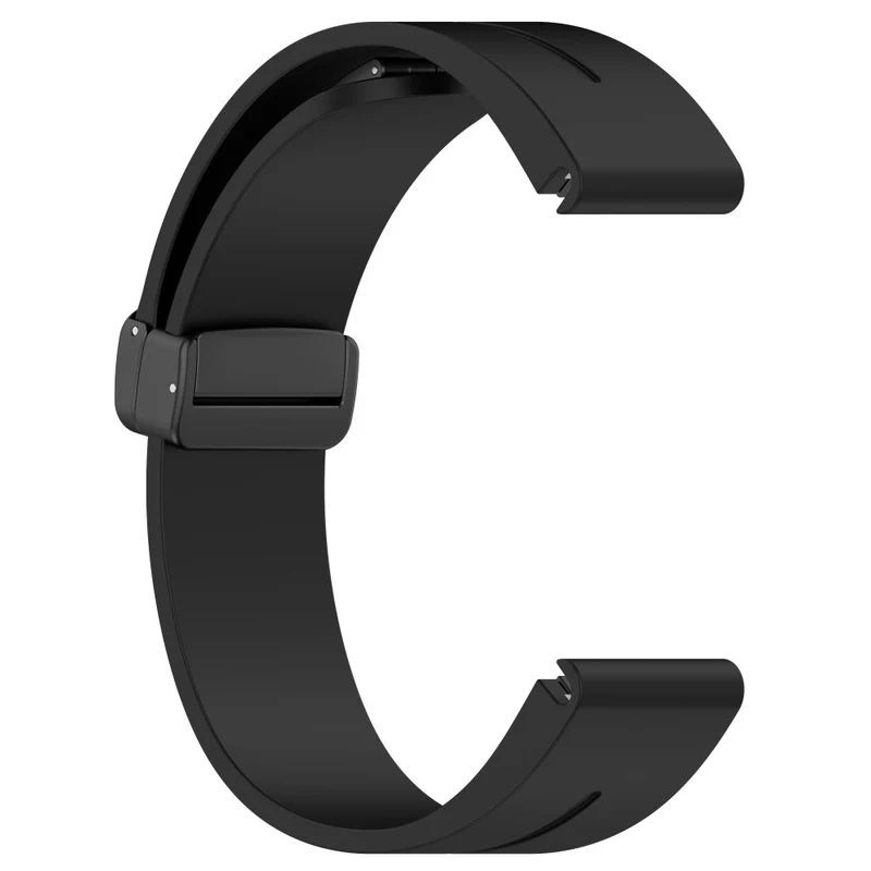 Huawei Watch GT 4 46mm / Samsung Galaxy Watch3 45mm / Garmin Venu 3 Black Buckle Watchband 22mm Magnetic Silicone Strap