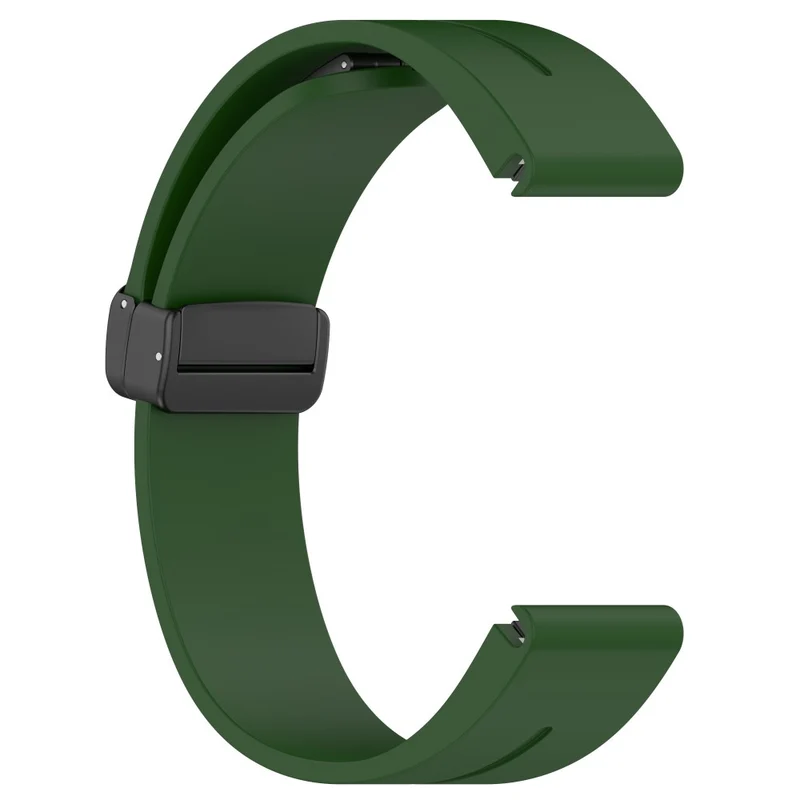 Huawei Watch GT 4 46mm / Samsung Galaxy Watch3 45mm / Garmin Venu 3 Black Buckle Watchband 22mm Magnetic Silicone Strap