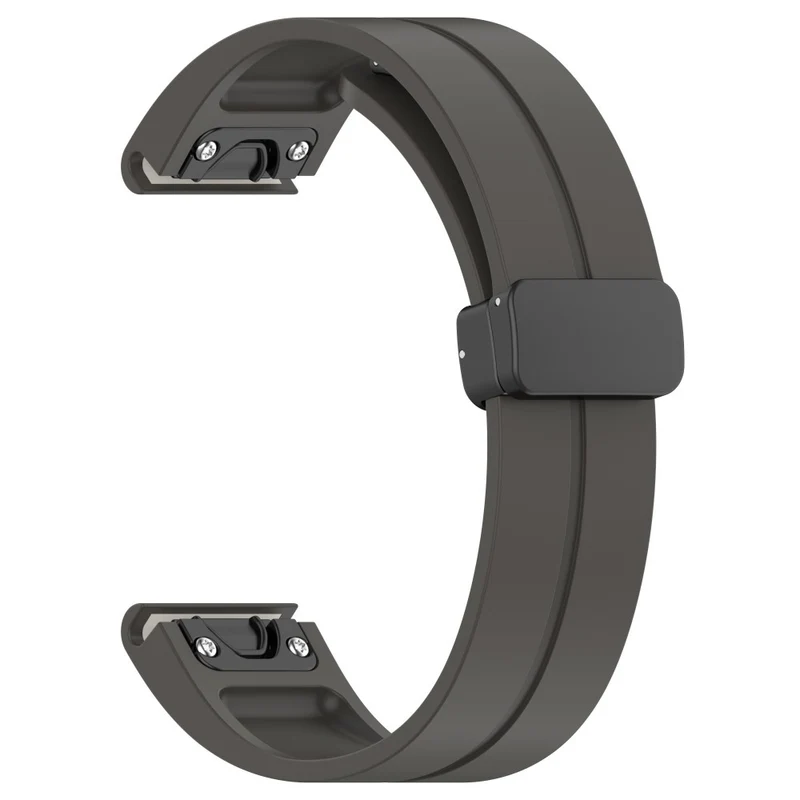 Huawei Watch GT 4 46mm / Samsung Galaxy Watch3 45mm / Garmin Venu 3 Black Buckle Watchband 22mm Magnetic Silicone Strap