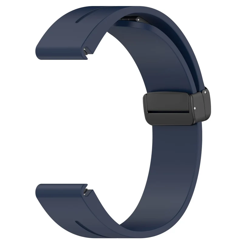 Huawei Watch GT 4 46mm / Samsung Galaxy Watch3 45mm / Garmin Venu 3 Black Buckle Watchband 22mm Magnetic Silicone Strap