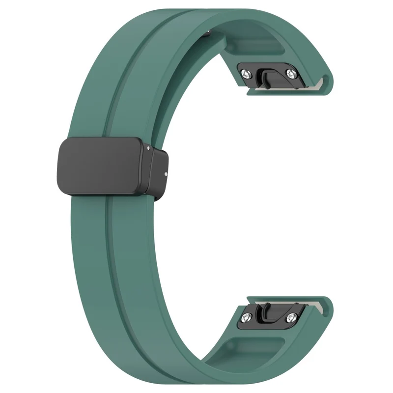 Samsung Galaxy Watch 6 / 6 Classic / 5 / 4 / Huawei Watch GT 3 42mm Watch Strap Black Buckle 20mm Magnetic Silicone Band