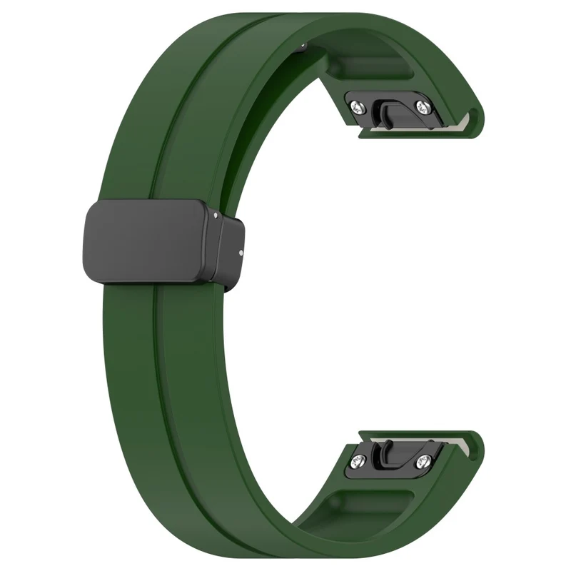 Samsung Galaxy Watch 6 / 6 Classic / 5 / 4 / Huawei Watch GT 3 42mm Watch Strap Black Buckle 20mm Magnetic Silicone Band