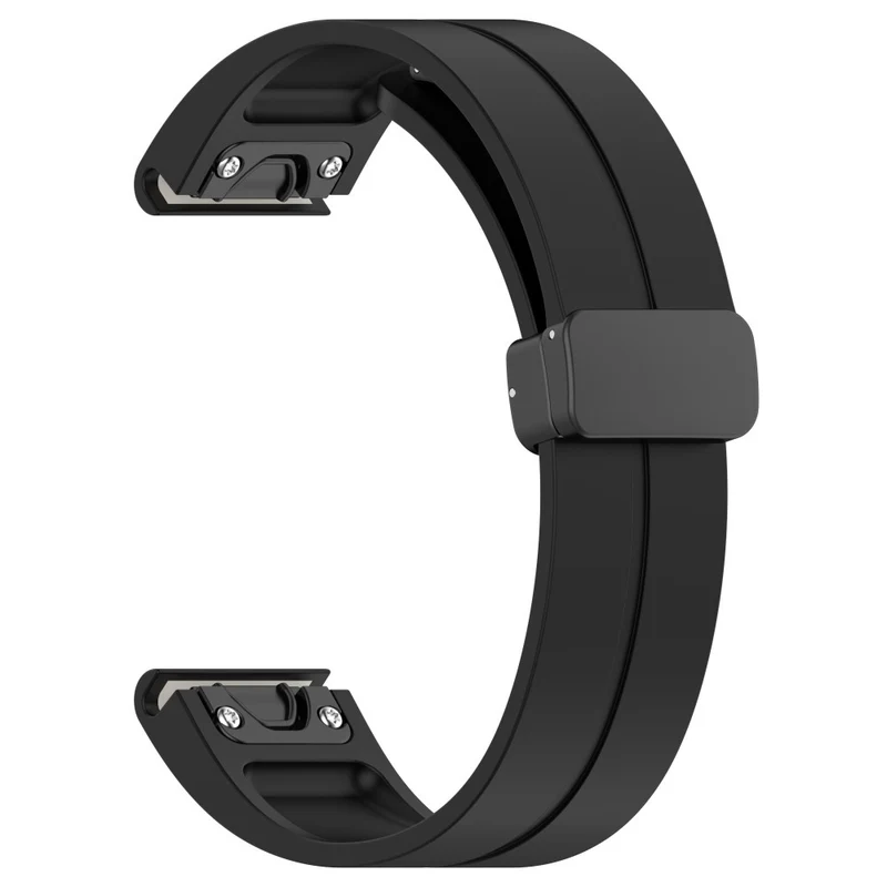 Samsung Galaxy Watch 6 / 6 Classic / 5 / 4 / Huawei Watch GT 3 42mm Watch Strap Black Buckle 20mm Magnetic Silicone Band
