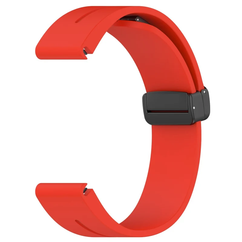 Samsung Galaxy Watch 6 / 6 Classic / 5 / 4 / Huawei Watch GT 3 42mm Watch Strap Black Buckle 20mm Magnetic Silicone Band