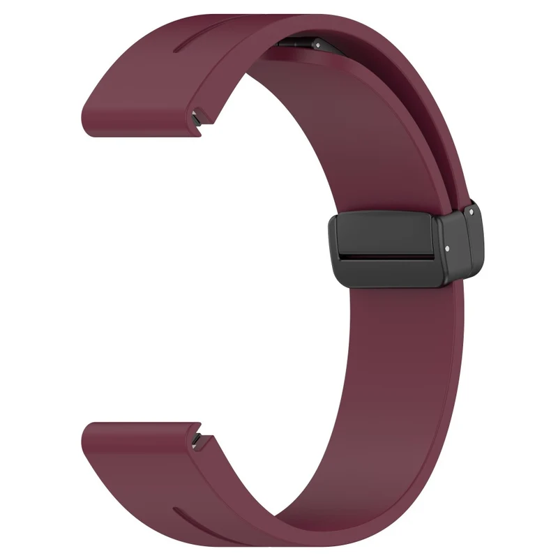 Samsung Galaxy Watch 6 / 6 Classic / 5 / 4 / Huawei Watch GT 3 42mm Watch Strap Black Buckle 20mm Magnetic Silicone Band