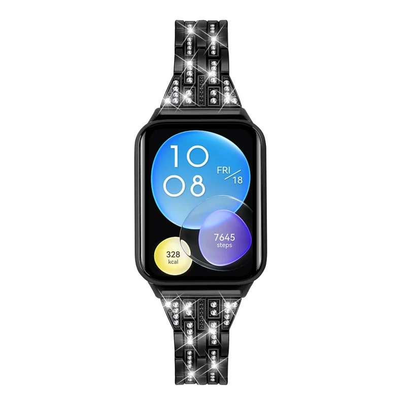 Xiaomi Smart Band 8 Pro Metal Watch Strap 2-Row Rhinestone 5-Bead Watchband