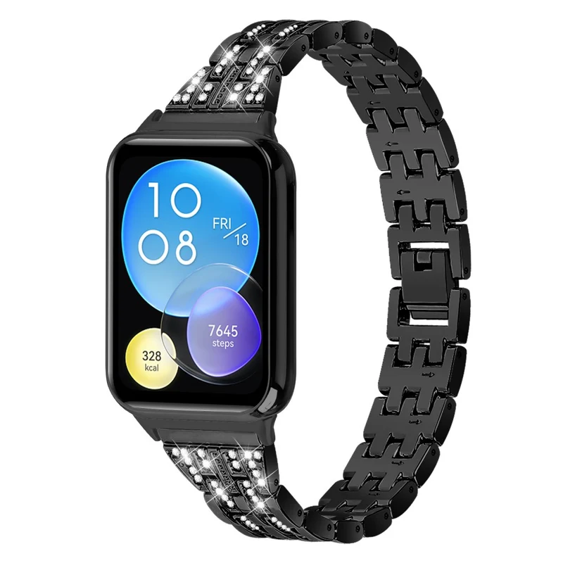 Xiaomi Smart Band 8 Pro Metal Watch Strap 2-Row Rhinestone 5-Bead Watchband