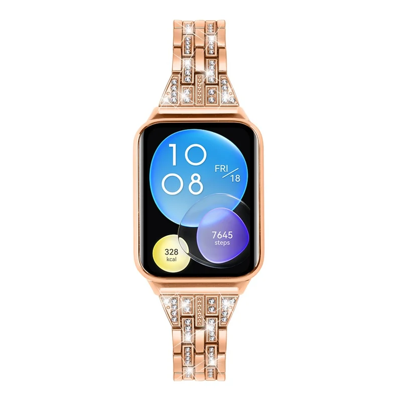 Xiaomi Smart Band 8 Pro Metal Watch Strap 2-Row Rhinestone 5-Bead Watchband