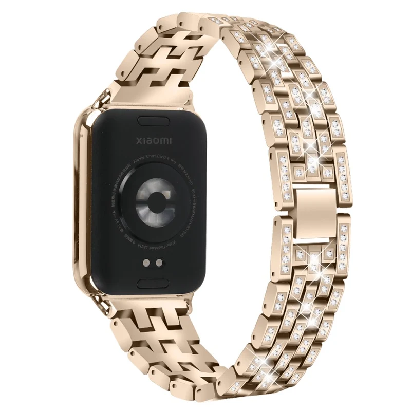 Xiaomi Smart Band 8 Pro Watch Band Rhinestone Decor 5-Bead Metal Watch Strap