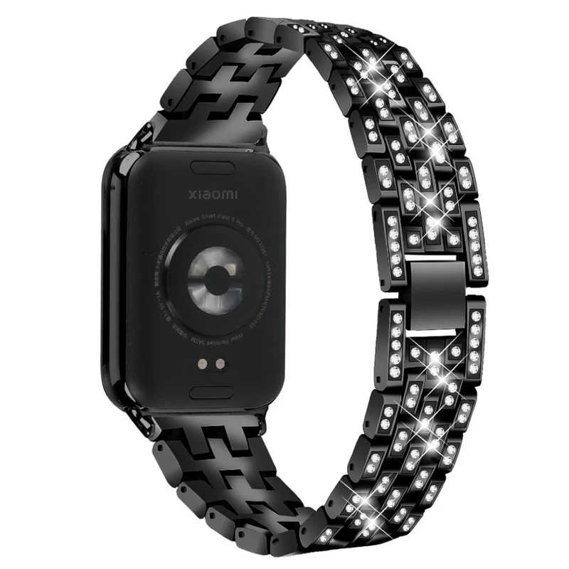 Xiaomi Smart Band 8 Pro Watch Band Rhinestone Decor 5-Bead Metal Watch Strap
