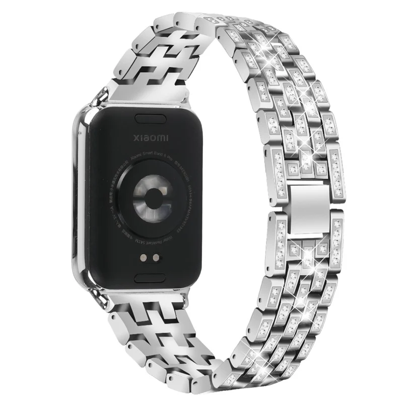 Xiaomi Smart Band 8 Pro Watch Band Rhinestone Decor 5-Bead Metal Watch Strap