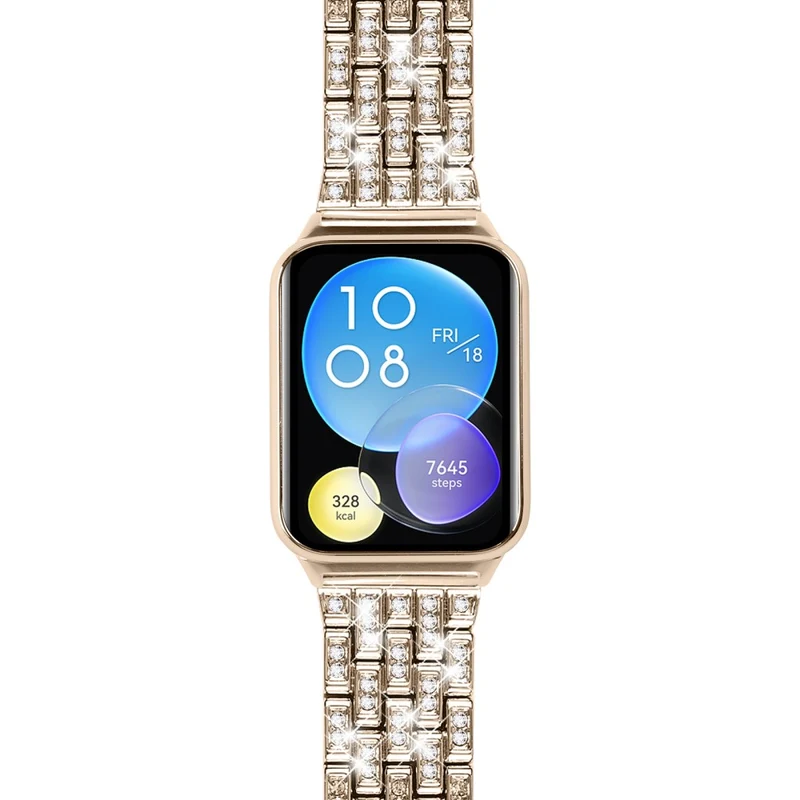 Xiaomi Smart Band 8 Pro Watch Band Rhinestone Decor 5-Bead Metal Watch Strap