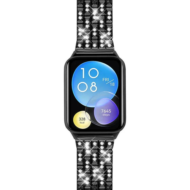 Xiaomi Smart Band 8 Pro Watch Band Rhinestone Decor 5-Bead Metal Watch Strap