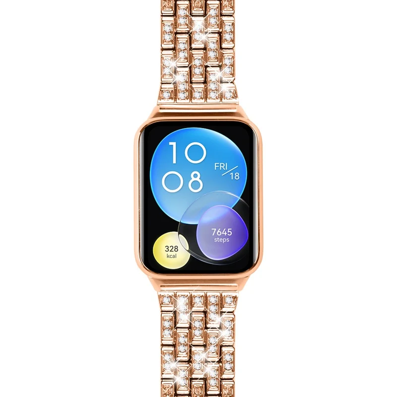 Xiaomi Smart Band 8 Pro Watch Band Rhinestone Decor 5-Bead Metal Watch Strap