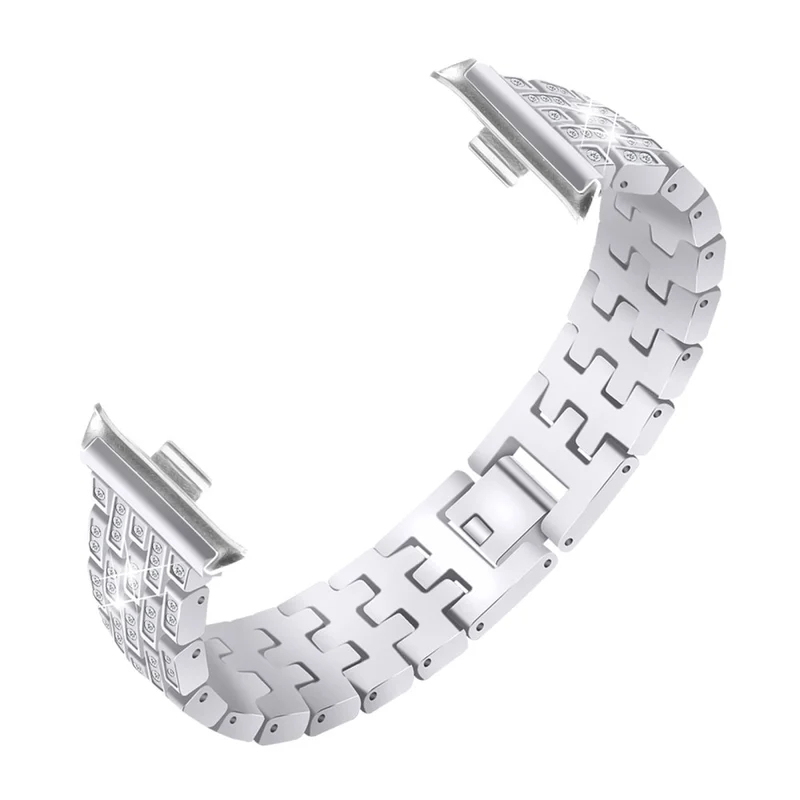 Xiaomi Smart Band 8 Pro Watch Band Rhinestone Decor 5-Bead Metal Watch Strap