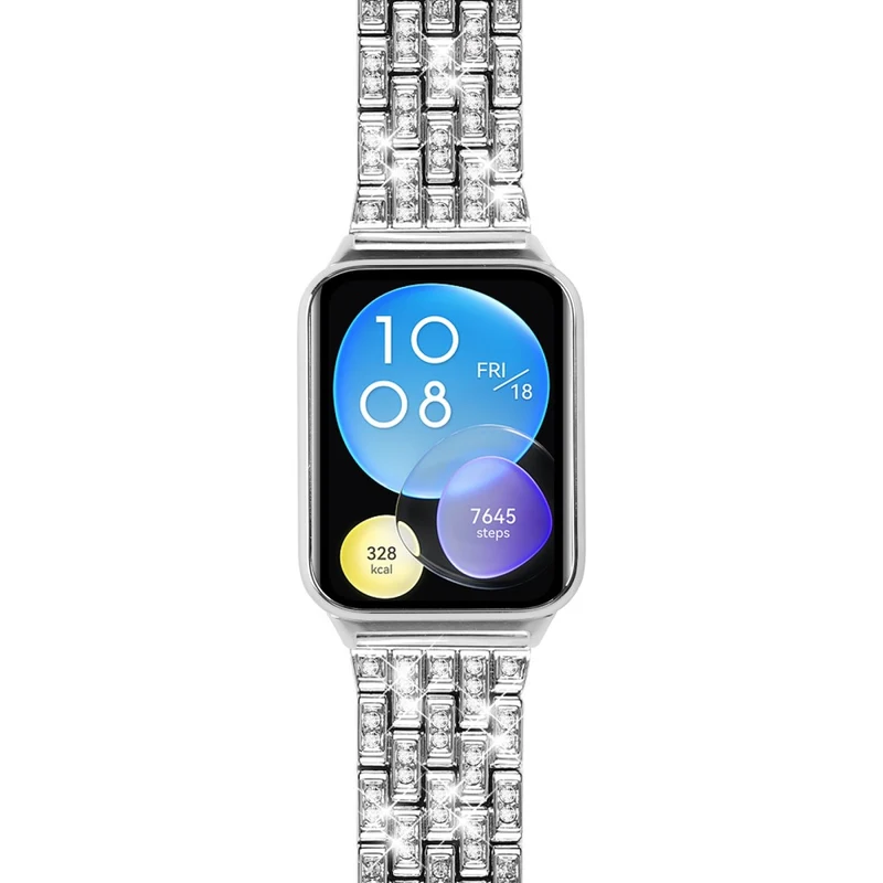 Xiaomi Smart Band 8 Pro Watch Band Rhinestone Decor 5-Bead Metal Watch Strap