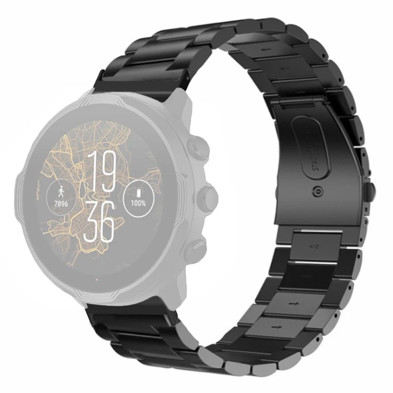 Suunto Spartan Sport Wrist HR Baro / Suunto 7 Smart Watch Strap 3-Bead 24mm Steel Wrist Band