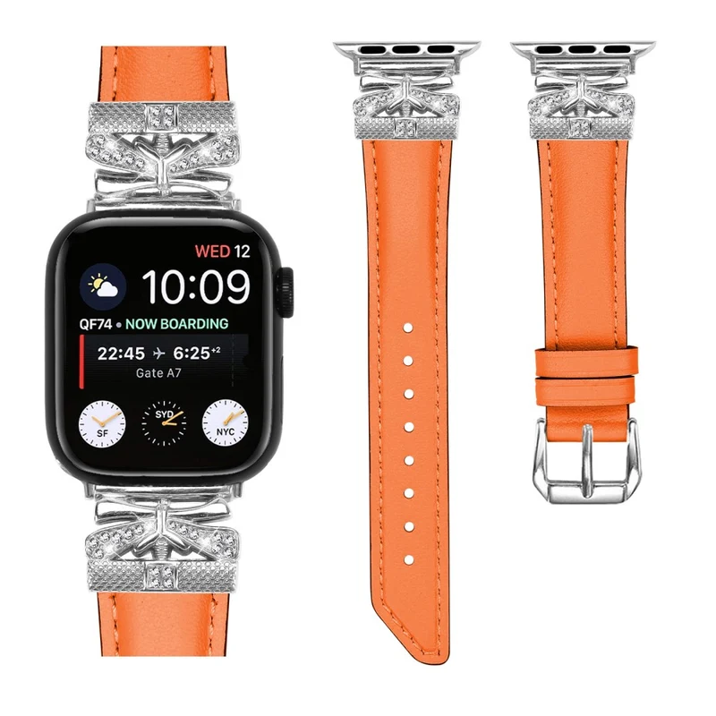 Silver Buckle Band Apple Watch Series Universal 41mm/40mm/38mm Watch Strap