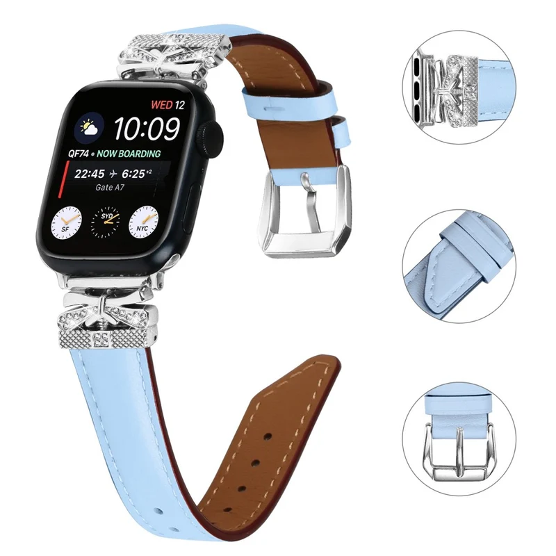 Silver Buckle Band Apple Watch Series Universal 41mm/40mm/38mm Watch Strap