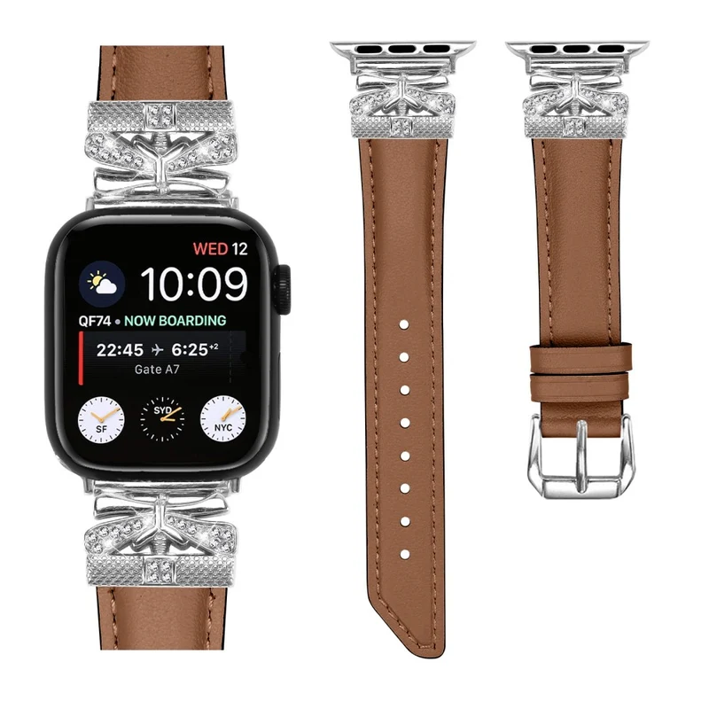 Silver Buckle Band Apple Watch Series Universal 41mm/40mm/38mm Watch Strap