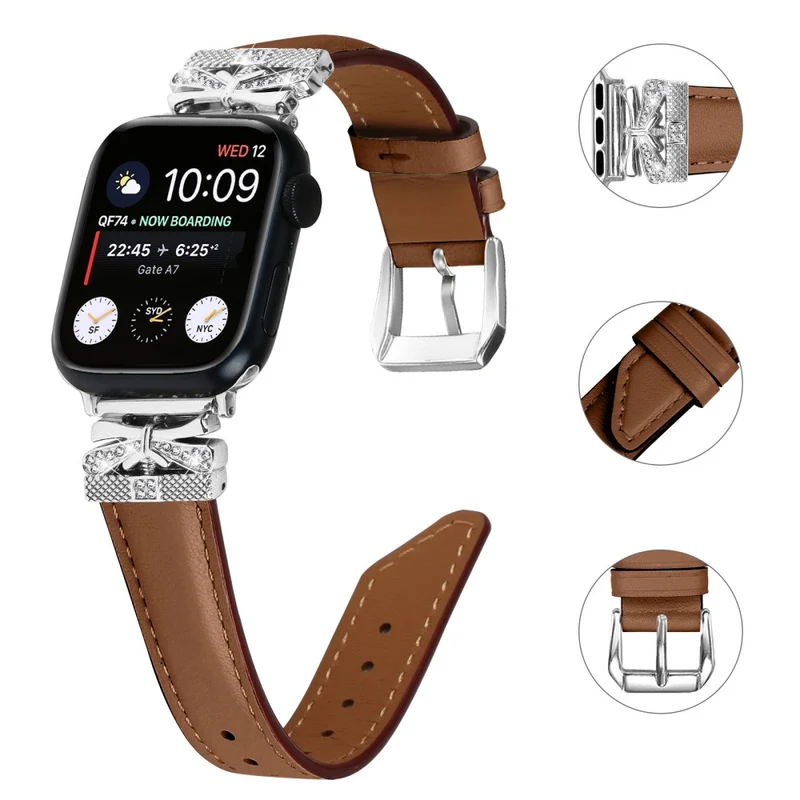 Silver Buckle Band Apple Watch Series Universal 41mm/40mm/38mm Watch Strap