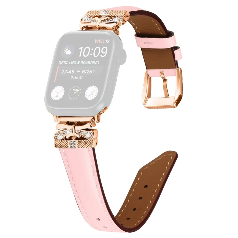 Apple Watch Series Universal 41mm/40mm/38mm Rose Gold Buckle Smart Watch Strap