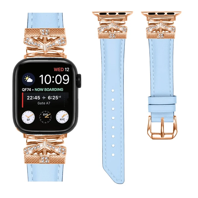 Apple Watch Series Universal 41mm/40mm/38mm Rose Gold Buckle Smart Watch Strap
