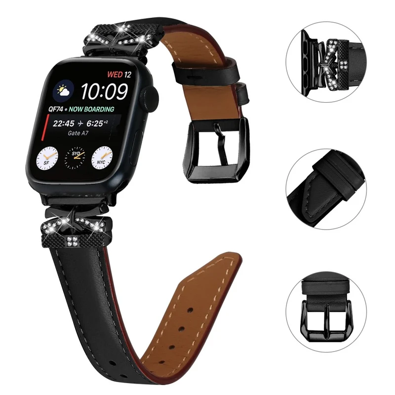 Black Buckle Watch Band Apple Watch Series Universal 41mm/40mm/38mm