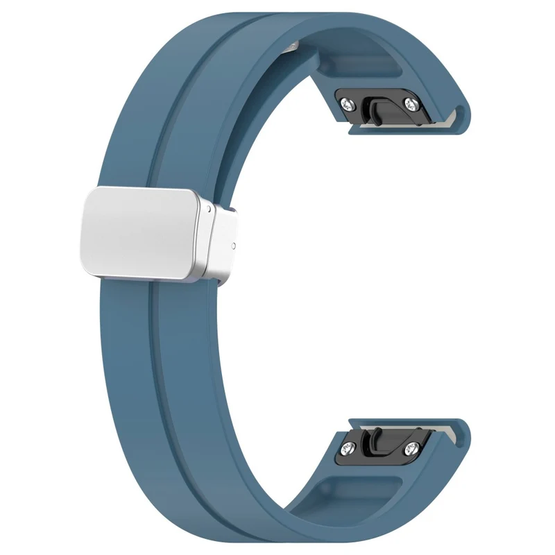 Garmin Fenix 7 / Forerunner 965 / 955 / 945 / 935 22mm Watch Band Silive Buckle Silicone Wriststrap