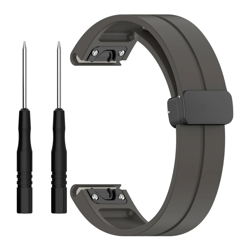 Garmin Fenix 7 / Forerunner 965 / 955 / 945 / 935 Silicone Band Black Buckle 22mm Watch Strap