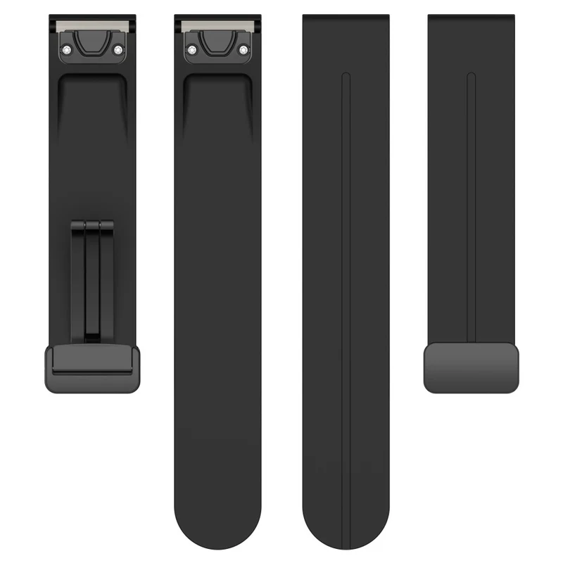 Garmin Fenix 7 / Forerunner 965 / 955 / 945 / 935 Silicone Band Black Buckle 22mm Watch Strap