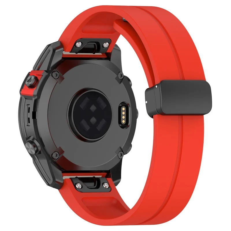 Garmin Fenix 7 / Forerunner 965 / 955 / 945 / 935 Silicone Band Black Buckle 22mm Watch Strap