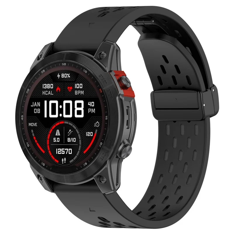 Garmin Fenix 7 / Forerunner 965 / 955 / 945 / 935 Watch Band 22mm Silicone Breathable Wristband