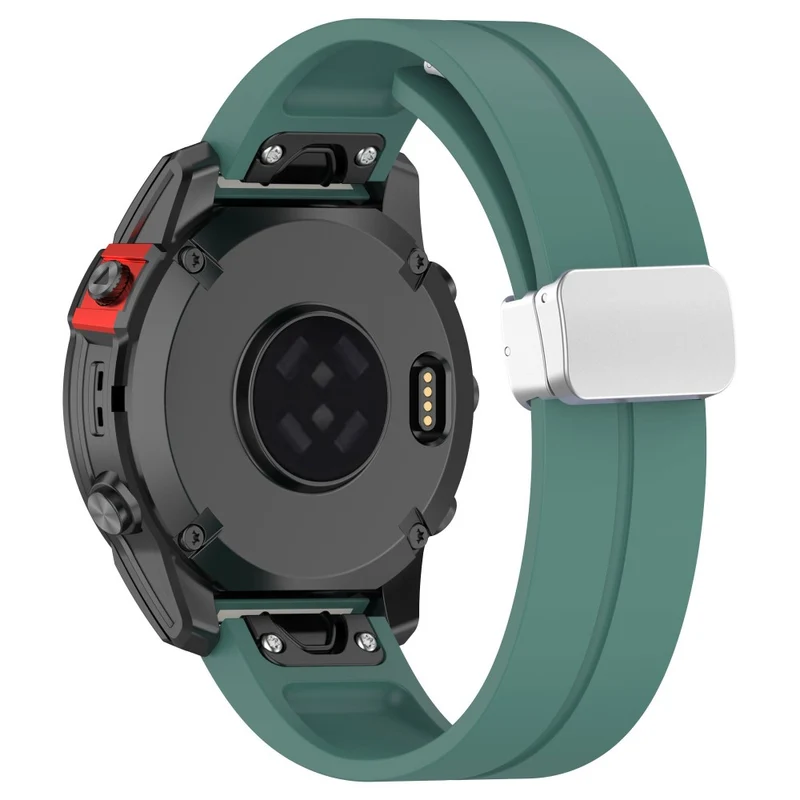 Garmin Fenix 7S / 6S Pro / 5S Plus / Instinct 2S Silicone Watch Bands Silver Buckle 20mm Magnetic Strap