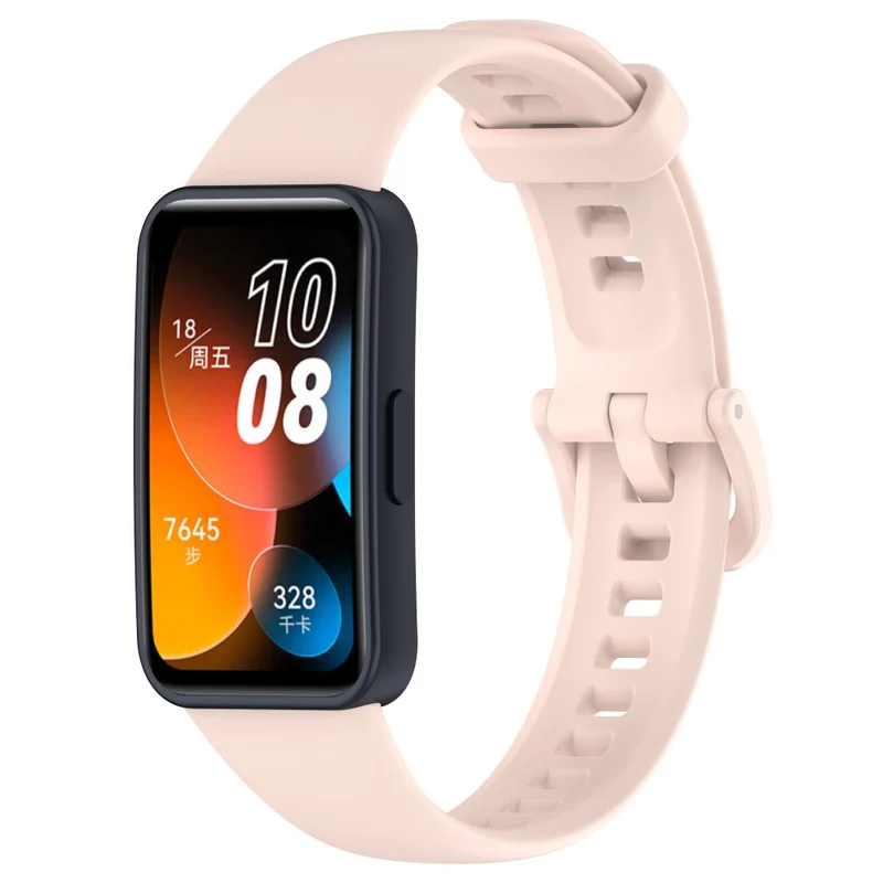 Huawei Band 8 Silicone Strap Waterproof Soft Watch Band - Ivory White