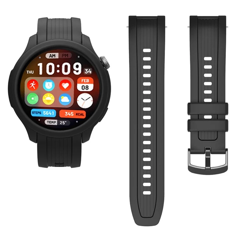 Huami Amazfit Balance (A2286) Silicone Strap Wrist Watch Band with Watch Frame Cover