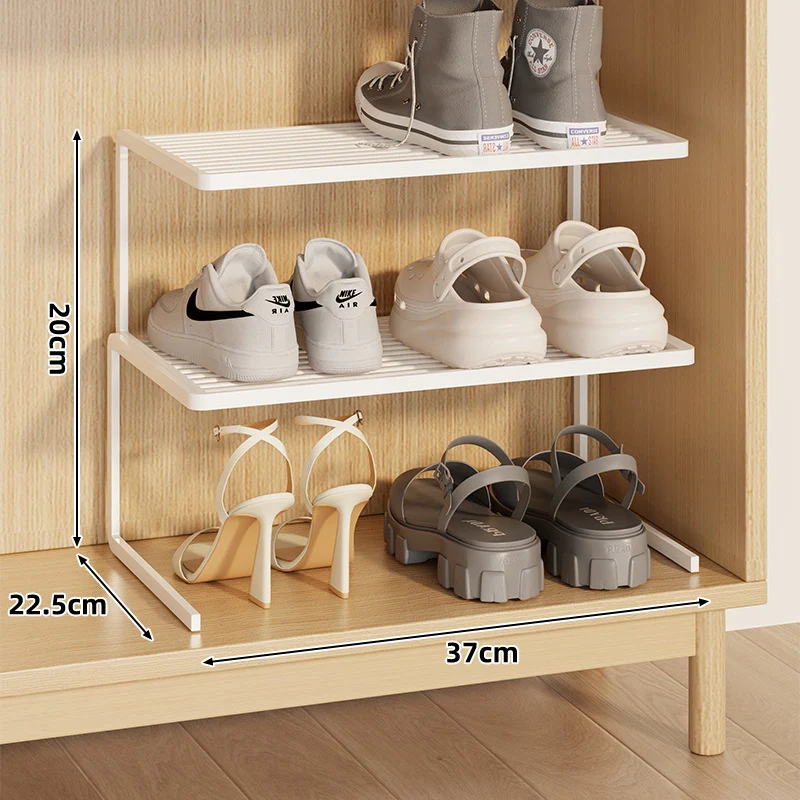 Kompakte Doppel-Schicht Verstellbare Schuhregal Erhöher für Schrank und Kleiderschrank