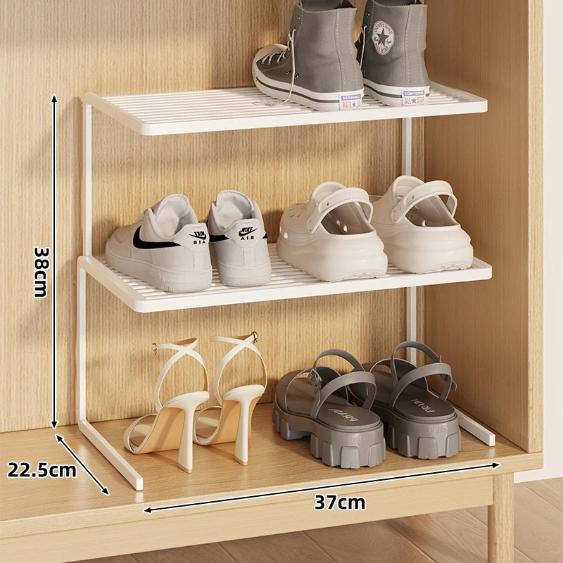 Kompakte Doppel-Schicht Verstellbare Schuhregal Erhöher für Schrank und Kleiderschrank
