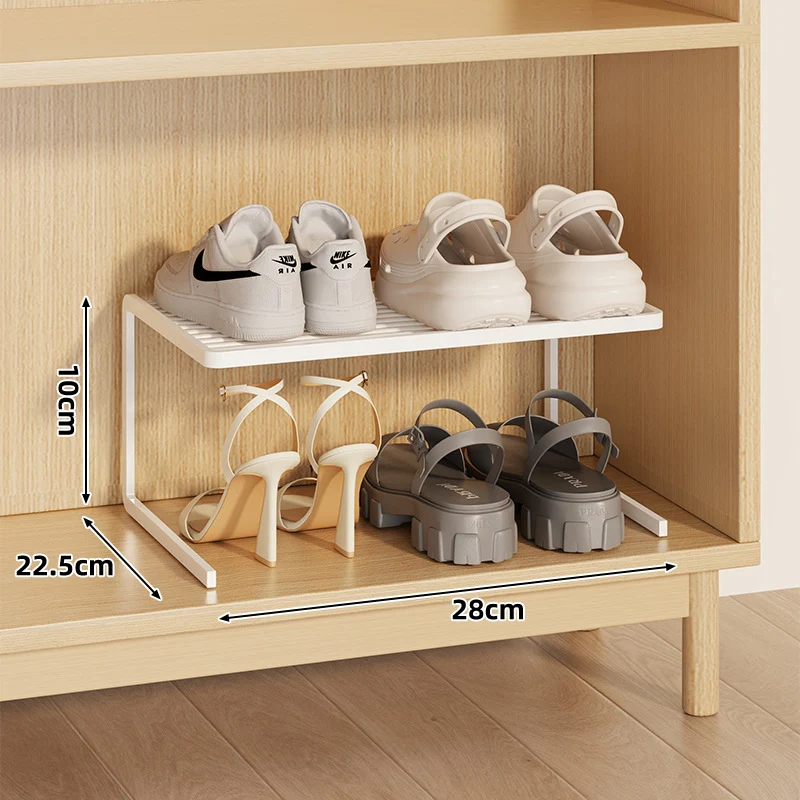 Kompakte Doppel-Schicht Verstellbare Schuhregal Erhöher für Schrank und Kleiderschrank