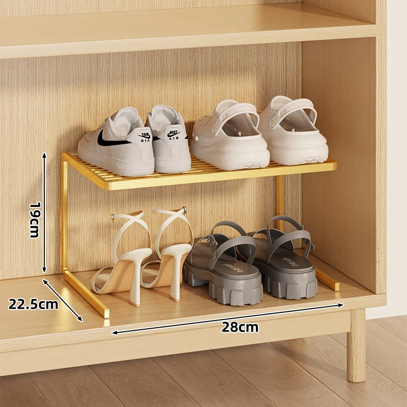 Kompakte Doppel-Schicht Verstellbare Schuhregal Erhöher für Schrank und Kleiderschrank