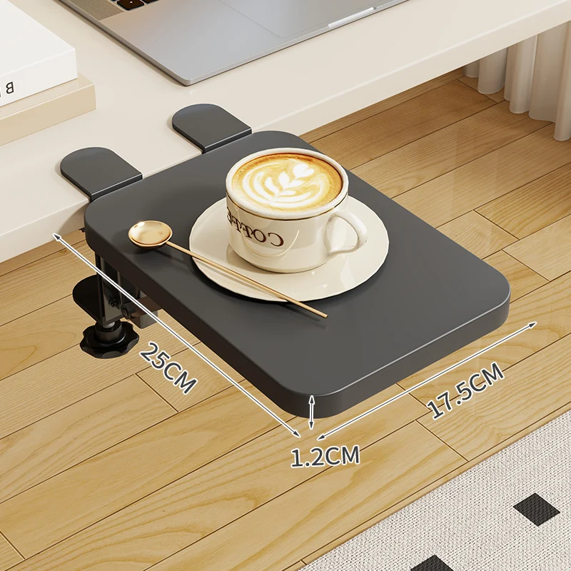Clip-On Bambus Klappbecher und Snack-Seiten Tisch mit verstellbarem Drehklemme